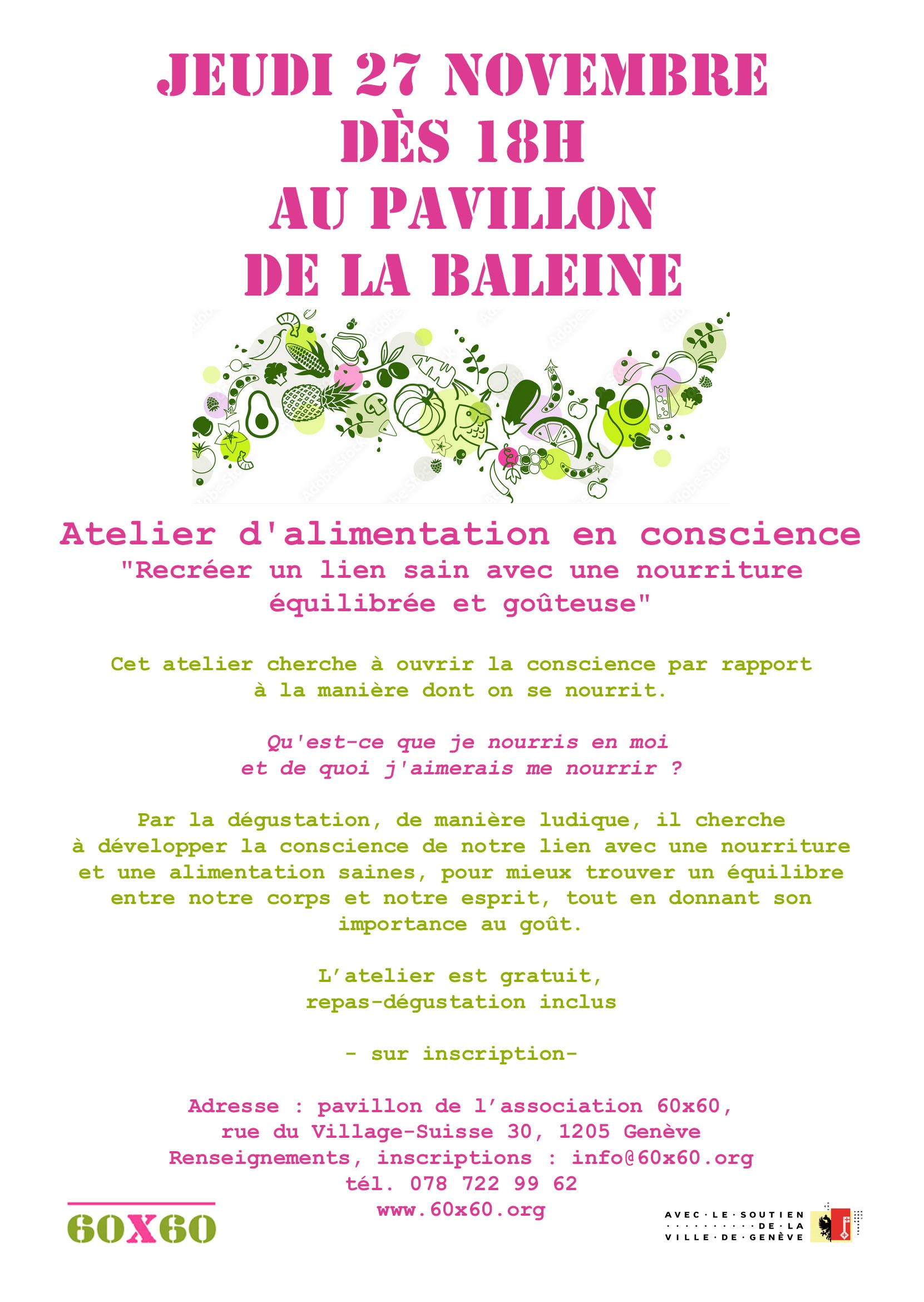 Affiche atelier alimentation en conscience